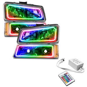 Chevrolet Silverado Headlight Halo Kit - ORACLE Lighting - ColorSHIFT w/ Simple Controller - ColorSHIFT - `03-`06